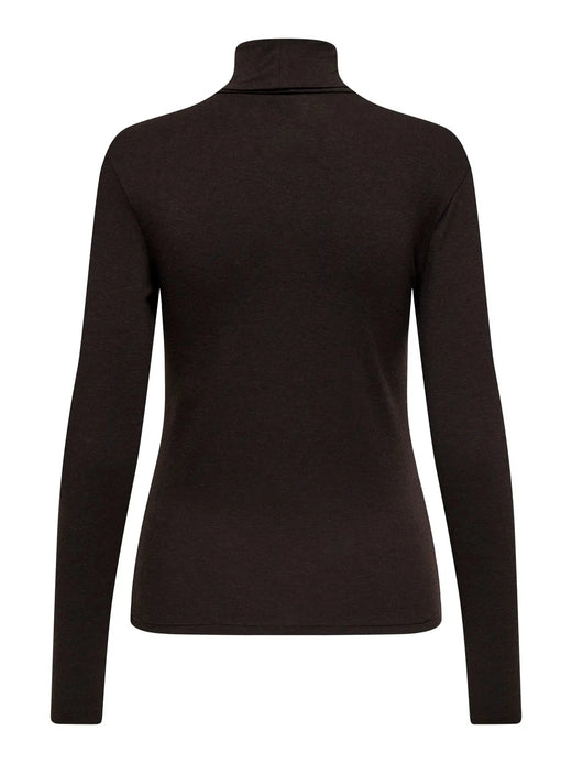 Only - Onlsia L/S Roll Neck Top Box - 4928790 Cabernet Melange Toppe 