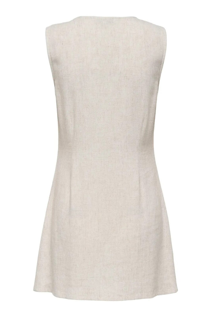 Only - Onlsiesta Linen Blend Sl Short Dress - 4875448 Moonbeam