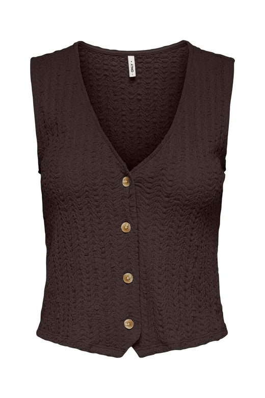Only - Onlsif V-Neck Vest - 5081421 Chocolate Torte