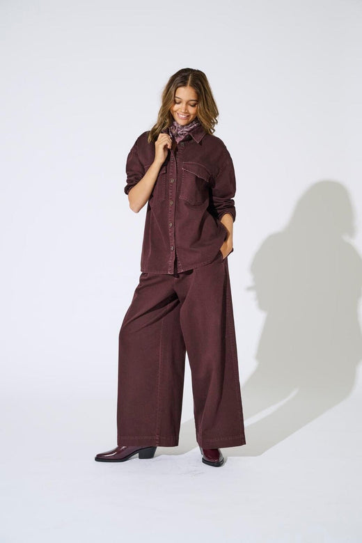 Only - Onlsilla L/S Shacket Cc - 5044817 Fudge