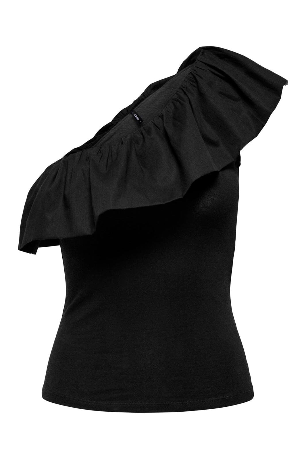 Only - Onlsoffy One Shoulder Mix Top Box - 4793763 Black