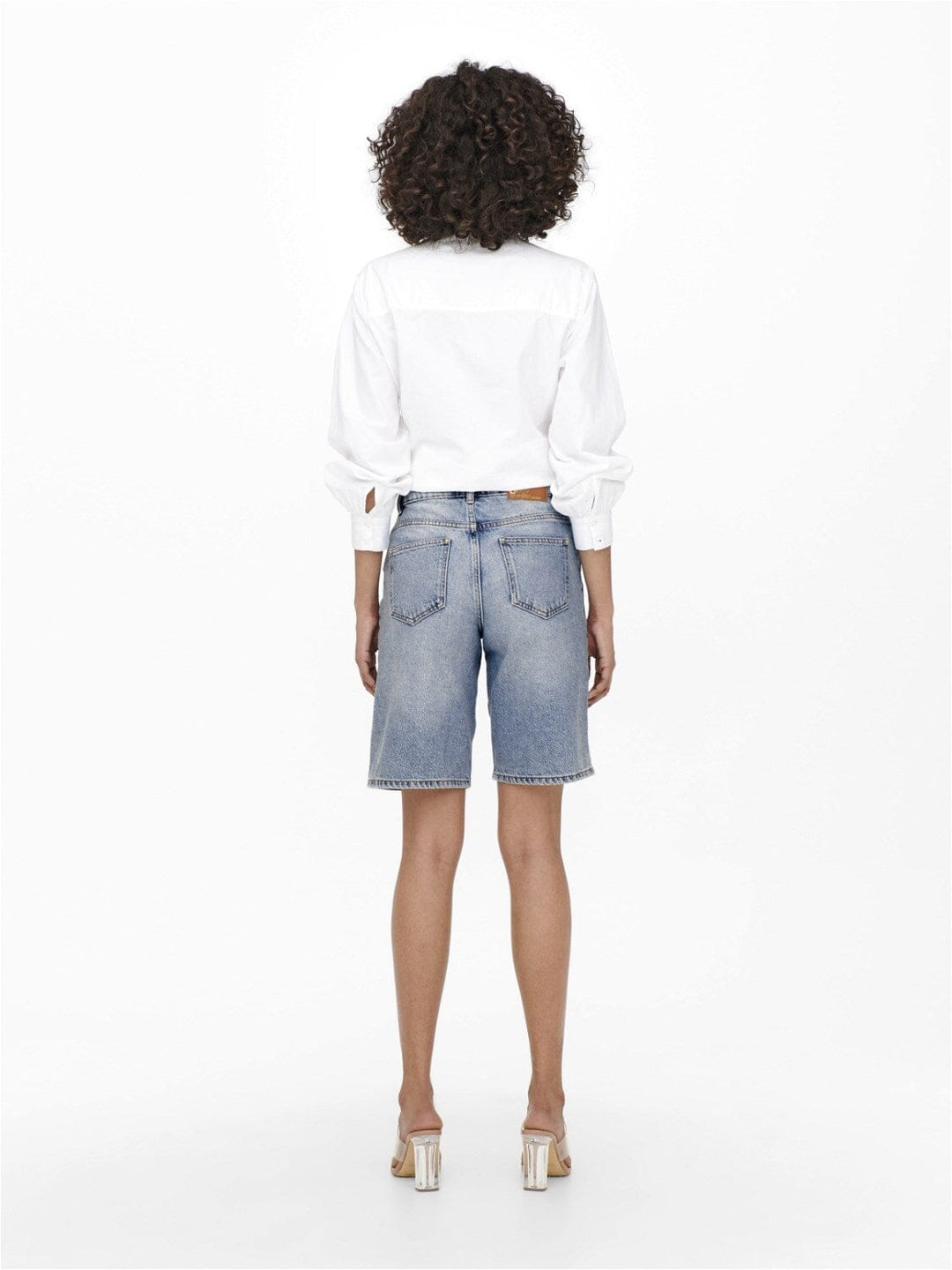 Only - Onlsonny hw wide dnm shorts - Light Blue Denim Shorts 