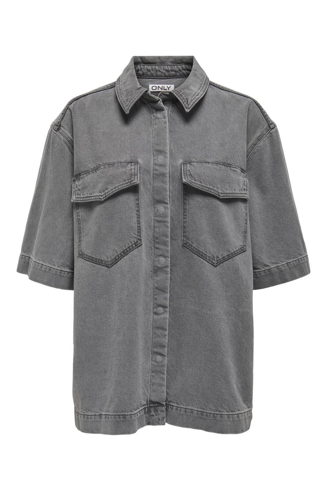 Only - Onlsophie Oversize S/S Shirt - 4655076 Medium Grey Denim