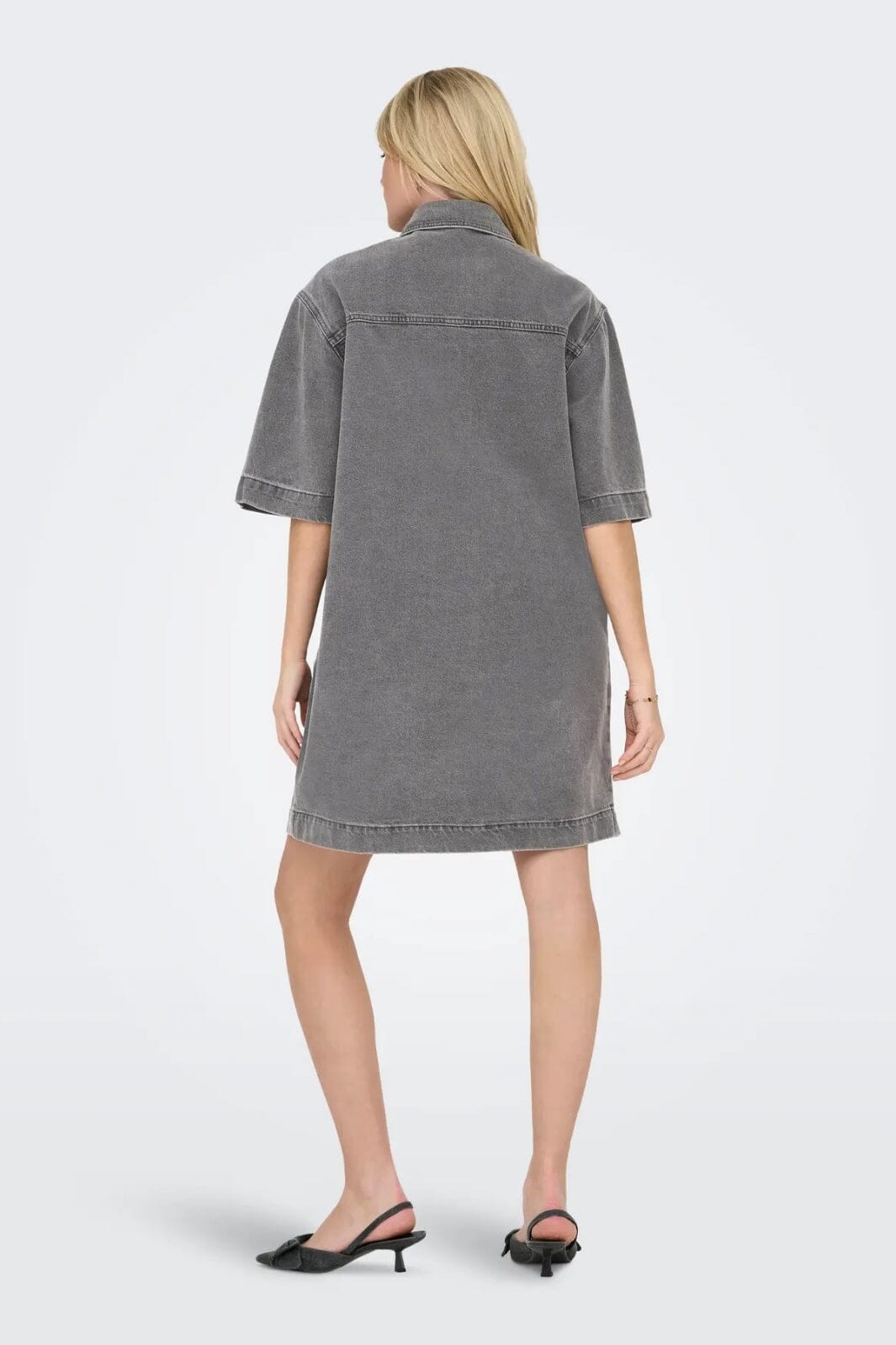 Only - Onlsophie S/S Oversize Dress Sik 15327766 - 4730992 - Medium Grey Denim