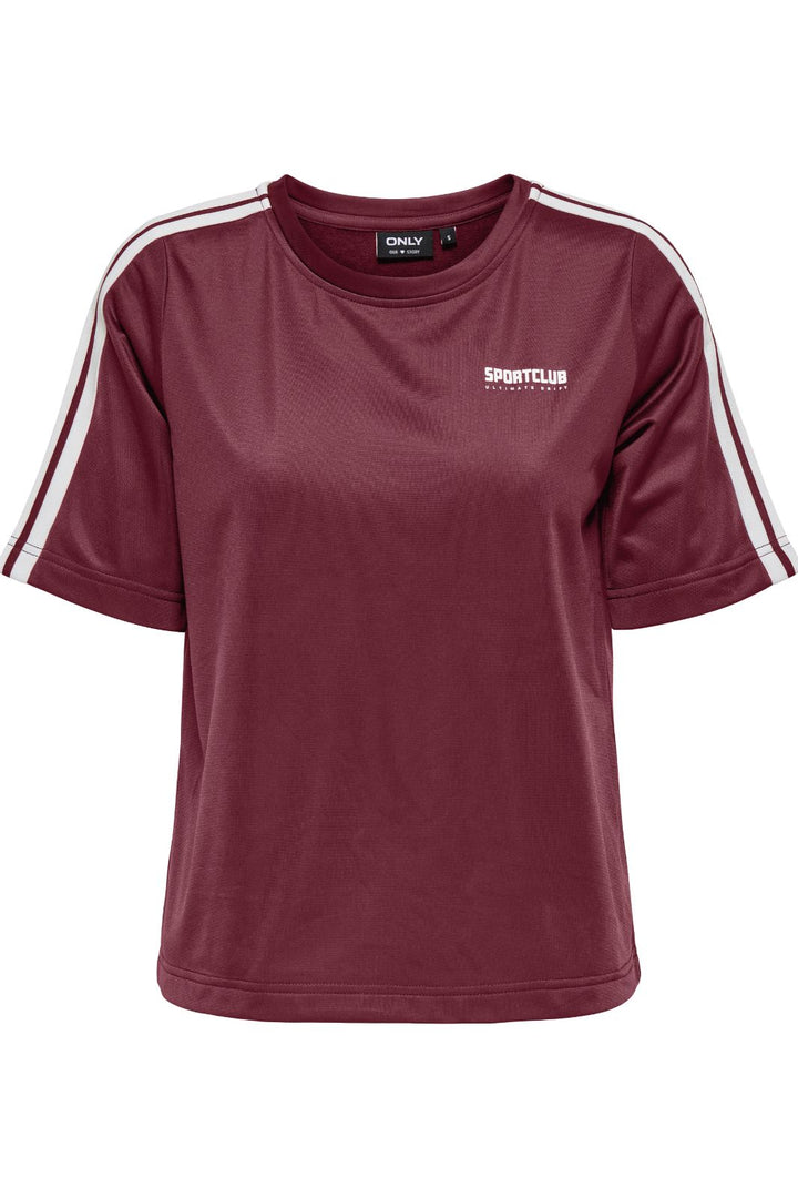 Only - Onlsports S/S O-Neck Top Ub Swt - 4832814 Ruby Wine Championship Sweatshirts 