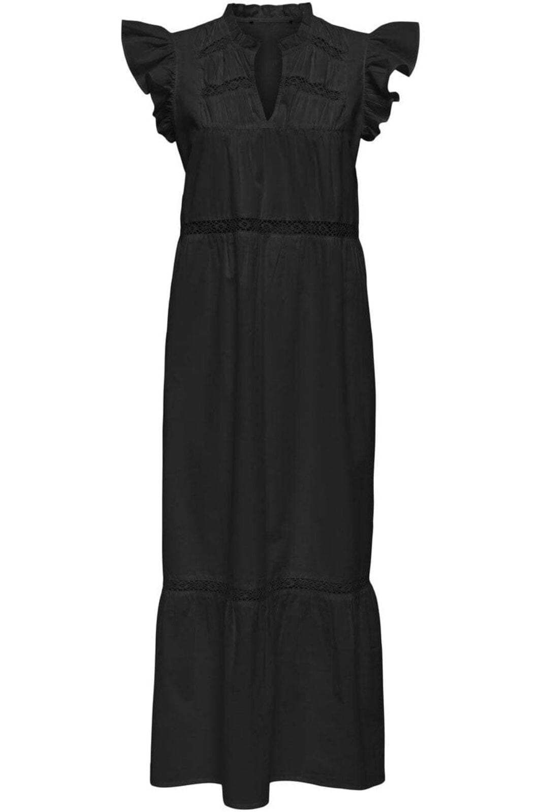 Only - Onlsunny Capsl Frill Dress - 4865277 Black Kjoler 