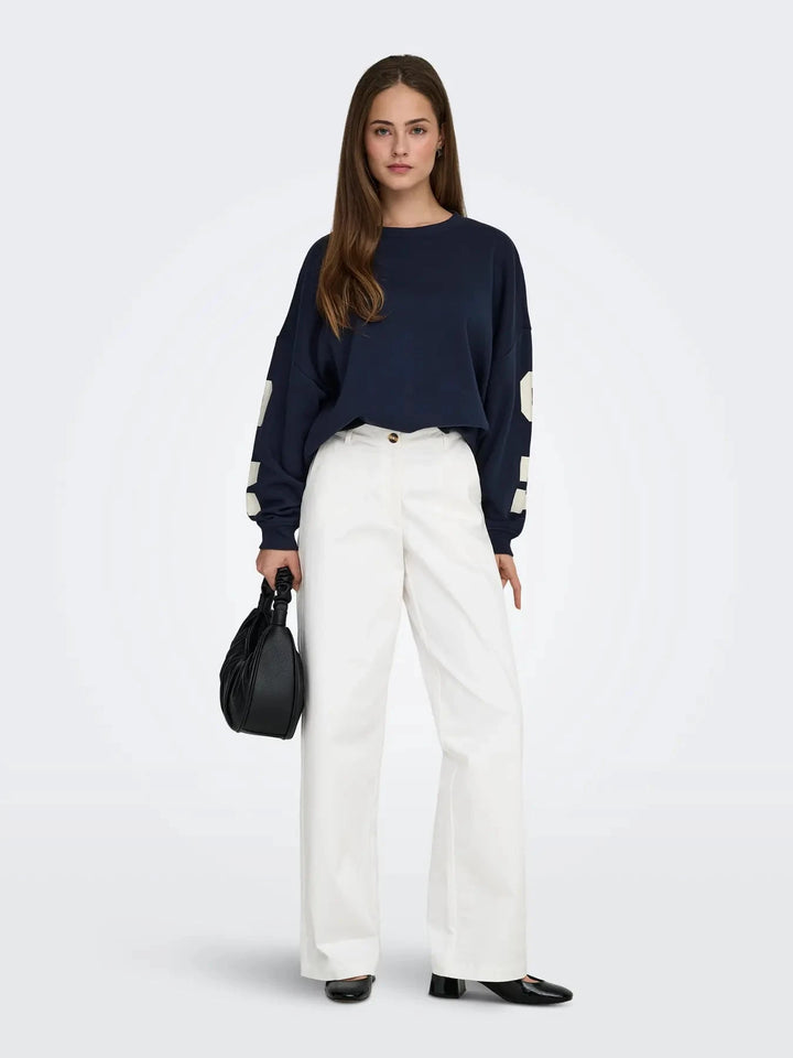 Only - Onlsweat L/S Back/Sleeve Print Swt - 4980943 Night Sky Birch Houston Print Sweatshirts 