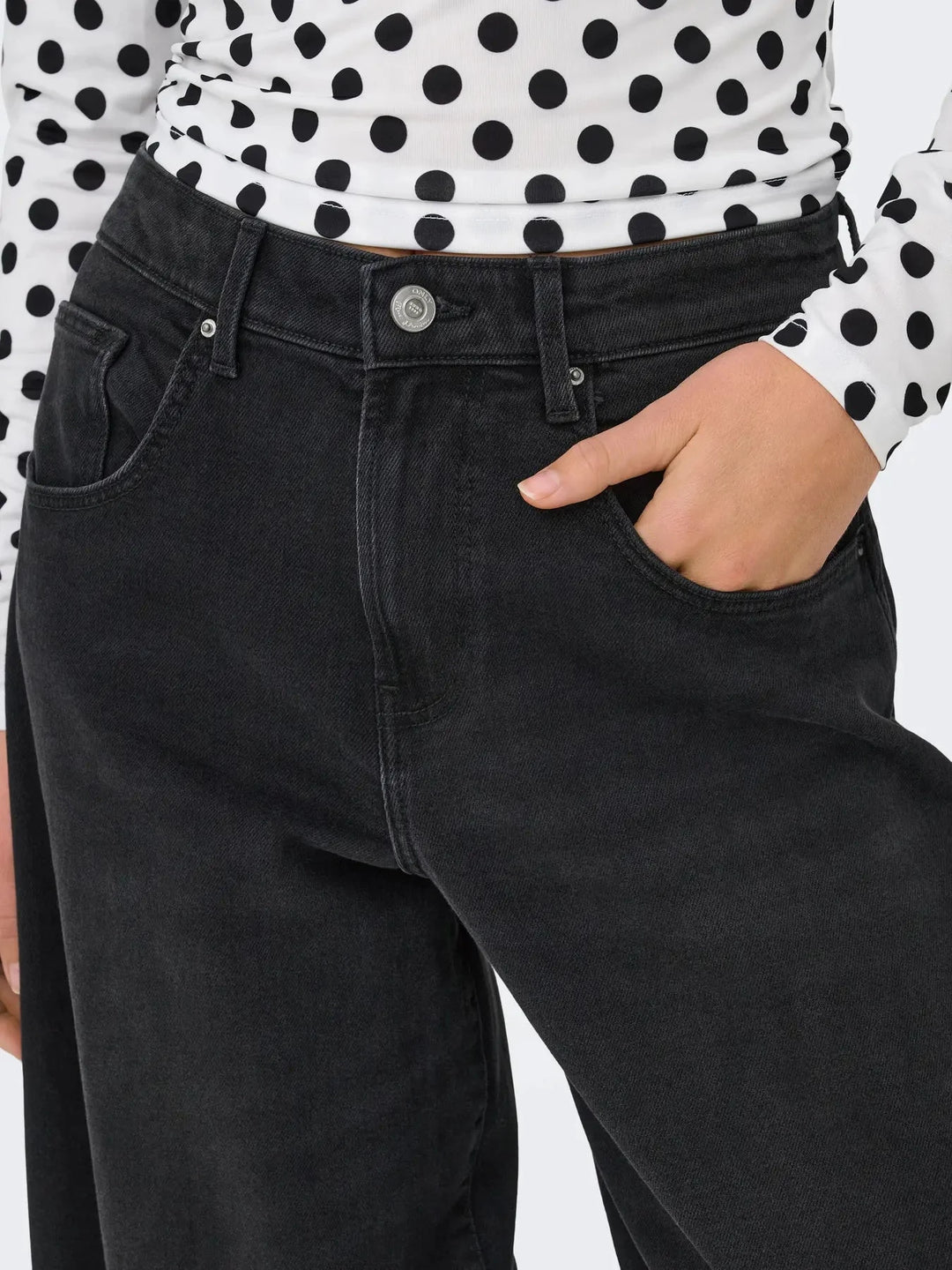 Only - Onltamy Barrel Epp - 4968778 Washed Black Jeans 