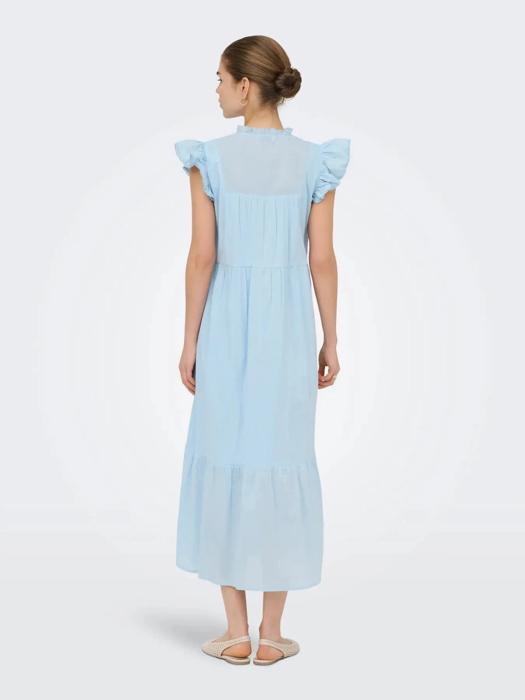 Only - Onltea-Idris S/L Frill Tape Dress - 5014281 Dream Blue Kjoler 