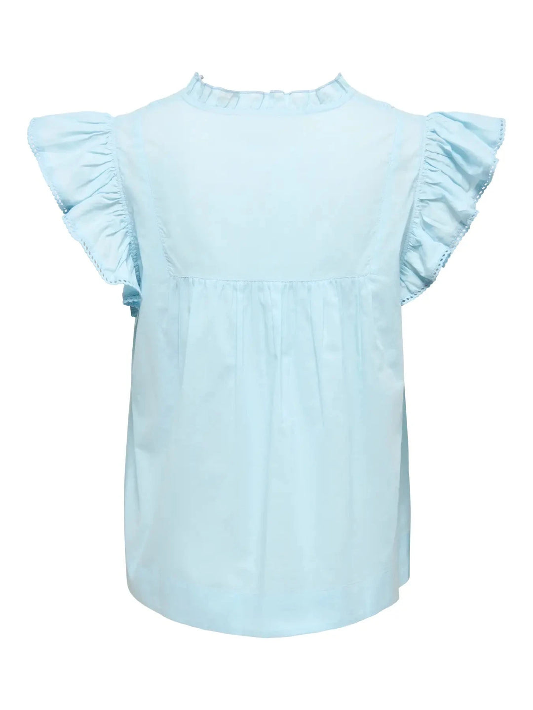Only - Onltea-Idris S/L Frill Tape Top - 5066373 Dream Blue Toppe 