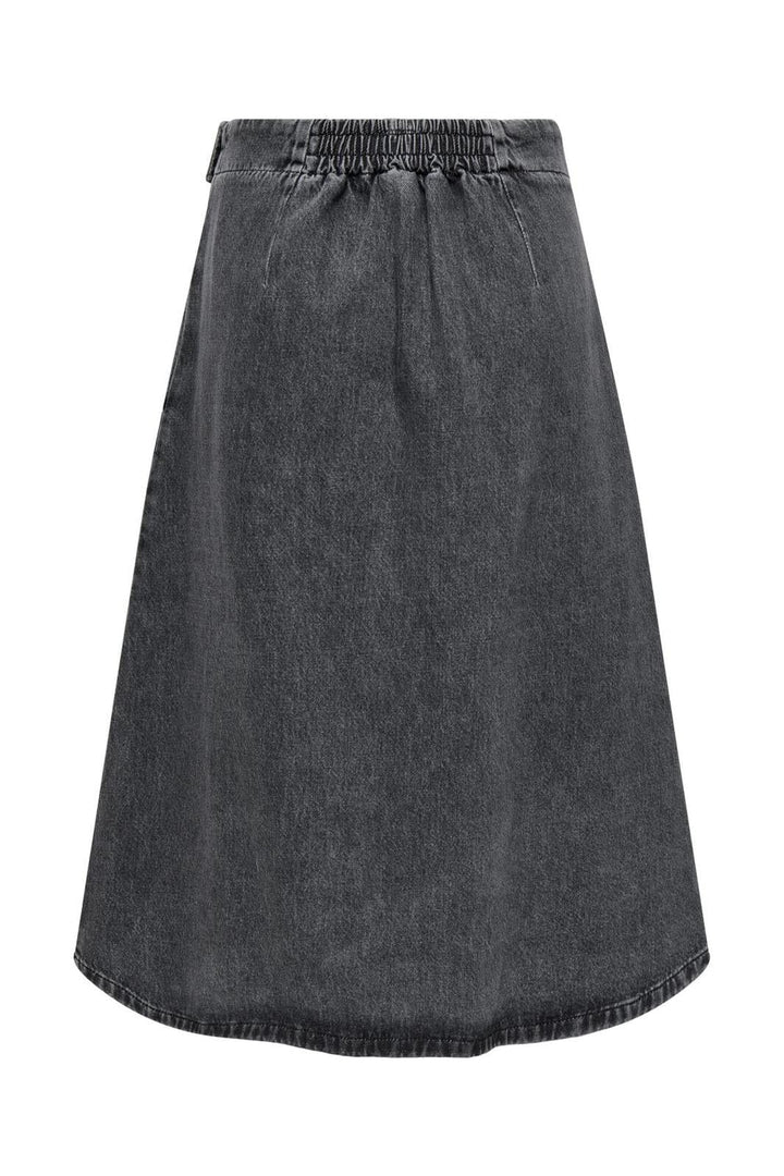 Only - Onlthea Wrap Midi Skirt Dot 15350339 - 4774497 - Washed Black