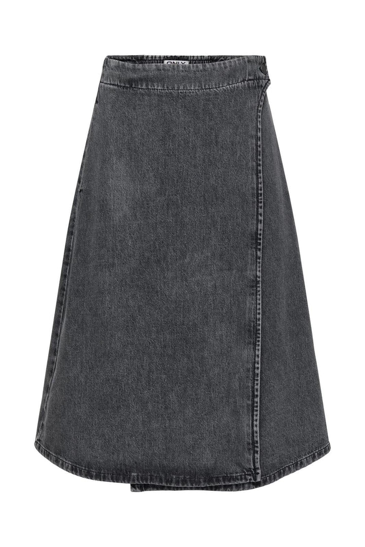 Only - Onlthea Wrap Midi Skirt Dot 15350339 - 4774497 - Washed Black