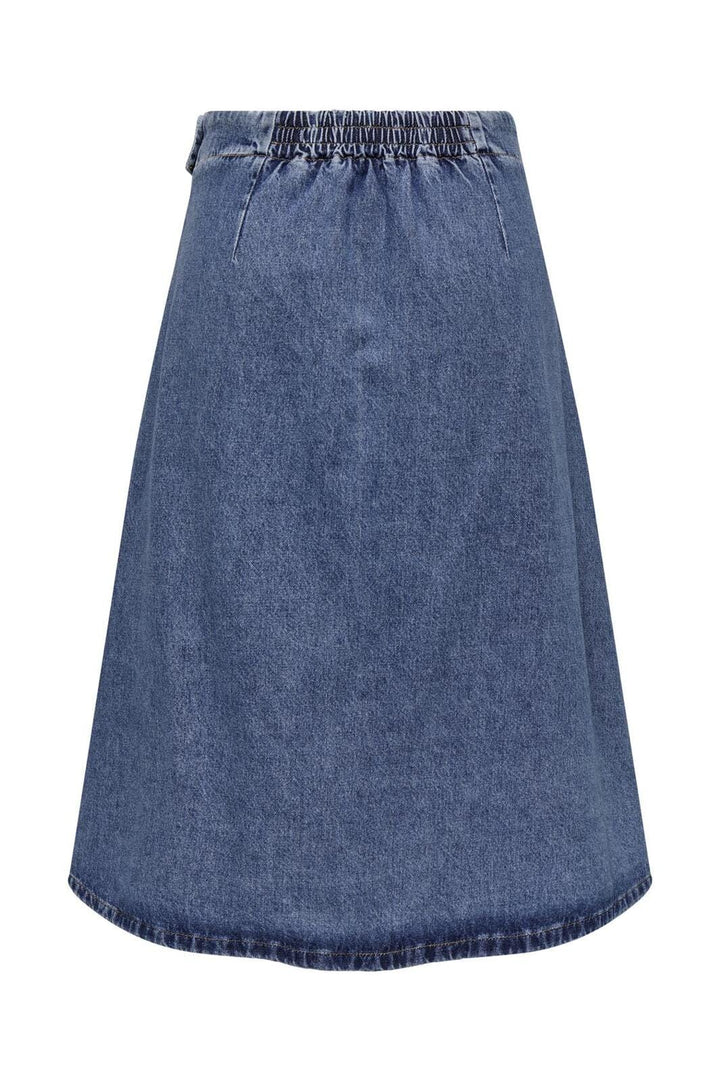 Only - Onlthea Wrap Midi Skirt Dot 15350339 - 4774498 - Medium Blue Denim