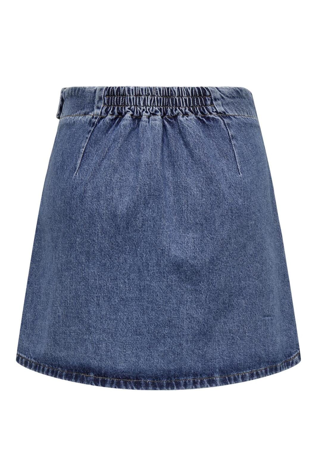 Only - Onlthea Wrap Short Skirt Dot - 4774500 Medium Blue Denim