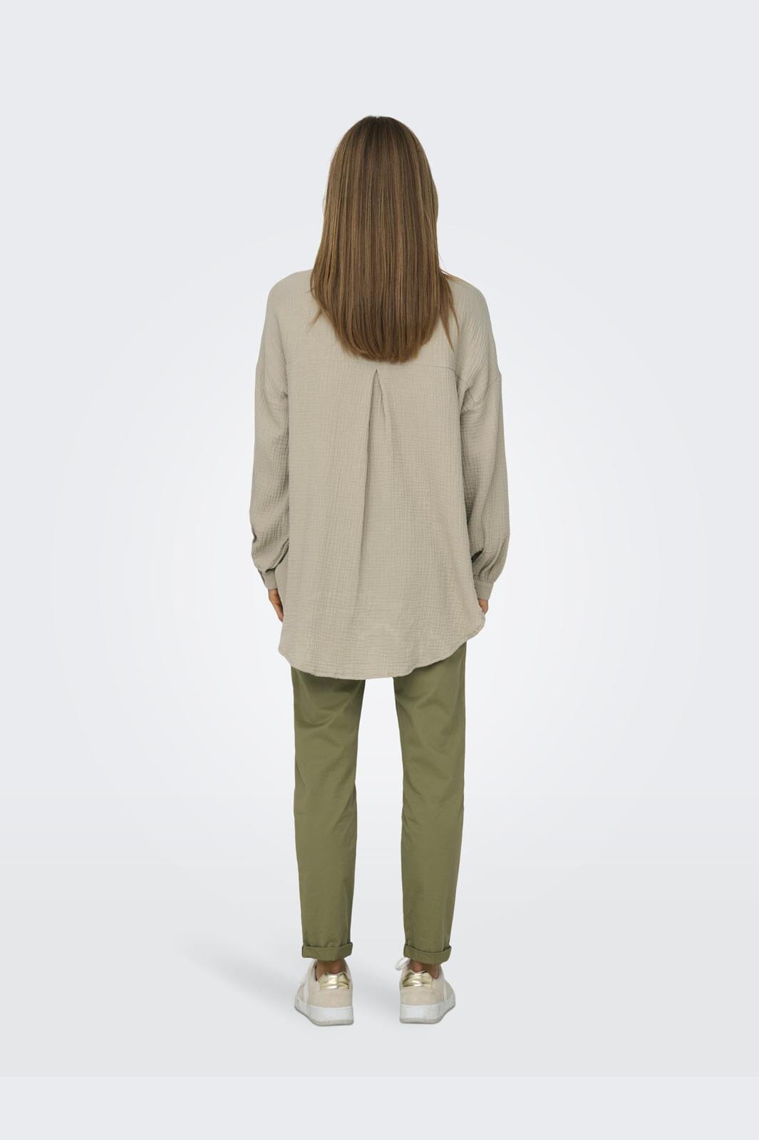 Only - Onlthyra Oversized Shirt - 4286613 Oxford Tan