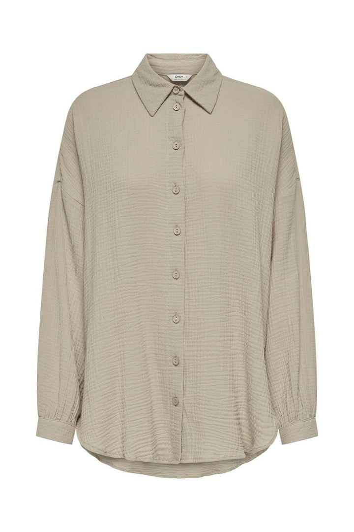 Only - Onlthyra Oversized Shirt - 4286613 Oxford Tan