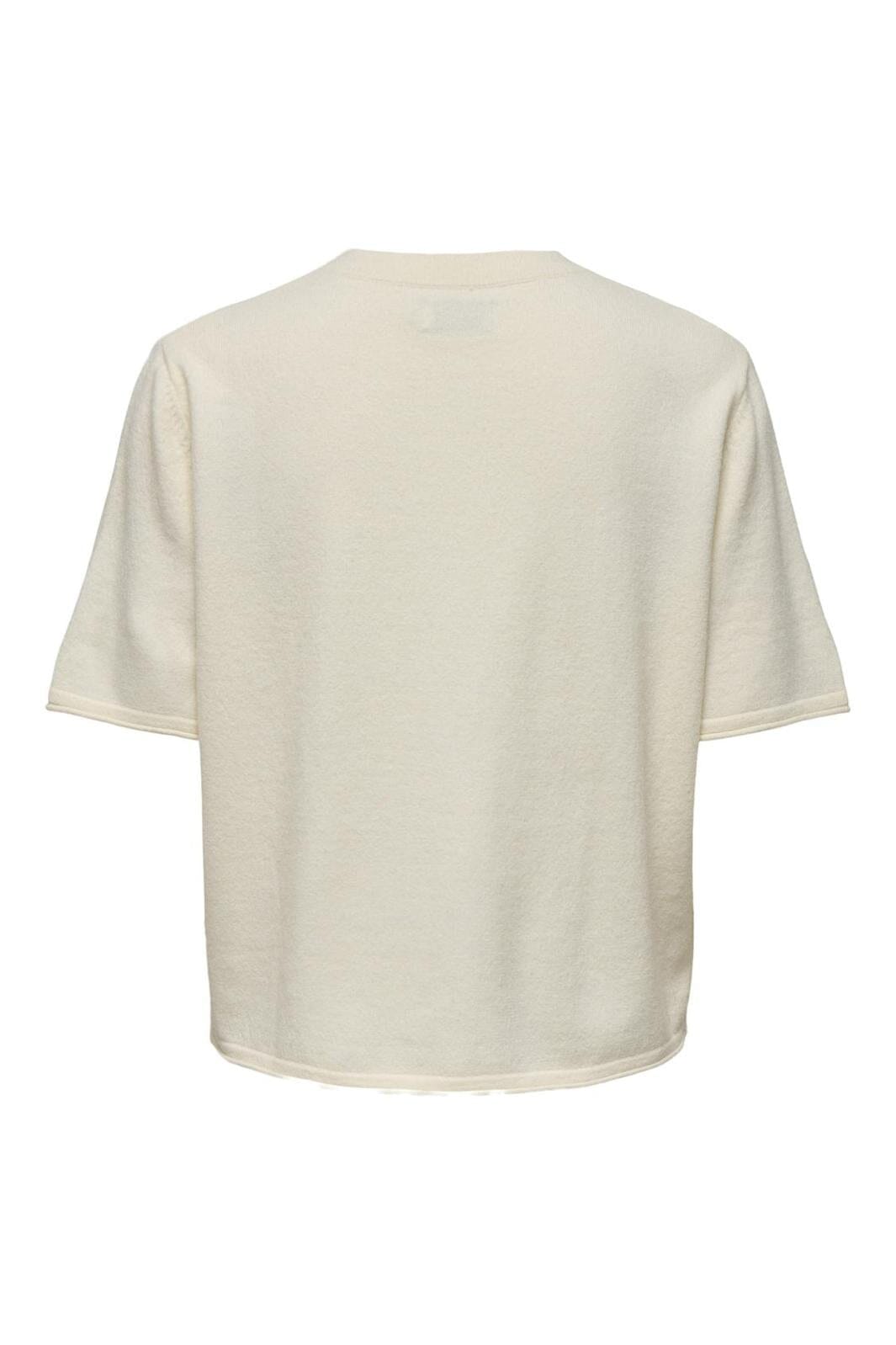 Only - Onltilda S/S O-Neck Cardigan Knt 15357001 - 4851149 - Marshmallow