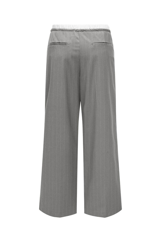 Only - Onljackie S/L Pinstr Asym Waistcoat Tlr - 5053850 Medium Grey Melange Pinstripe