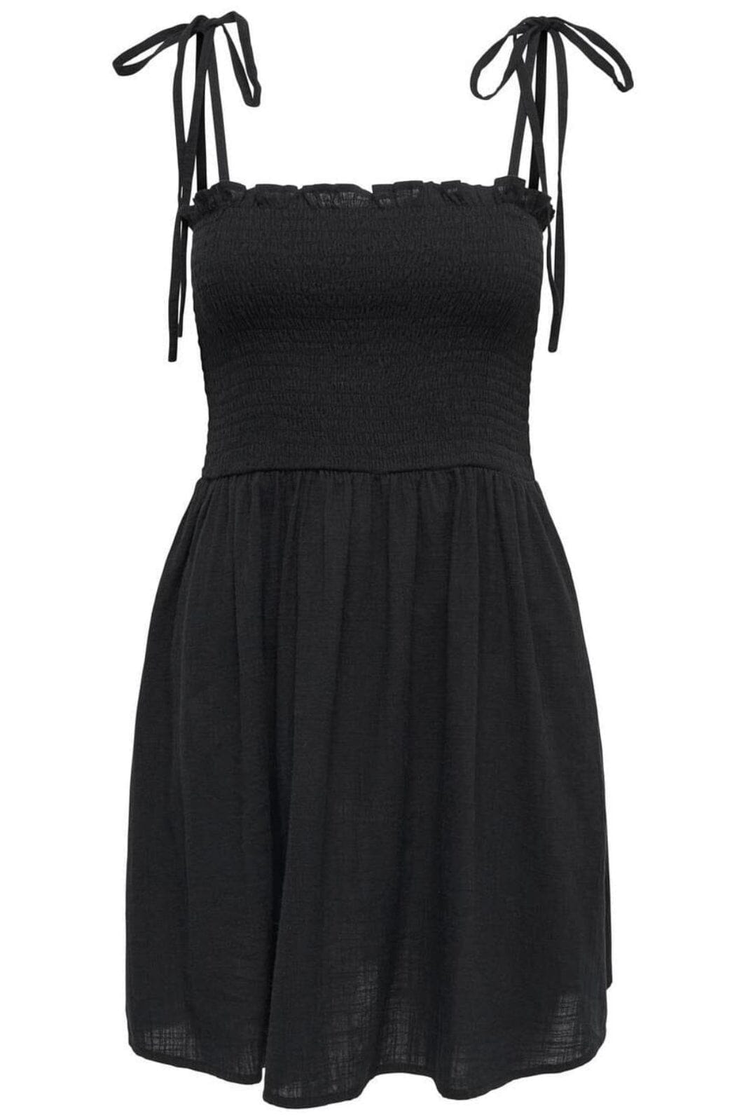 Only - Onltizana Strap Smock Short Dress - 4865350 Black Kjoler 