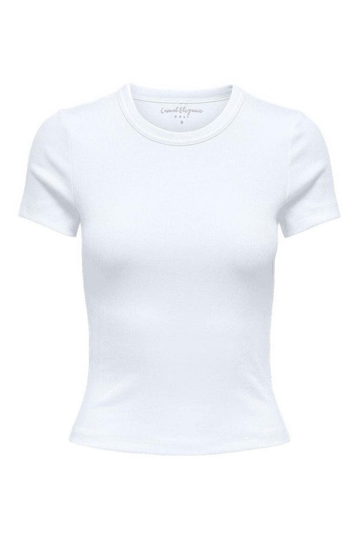 Only - Onlval Life S/S O-Neck Top - 4963296 Bright White