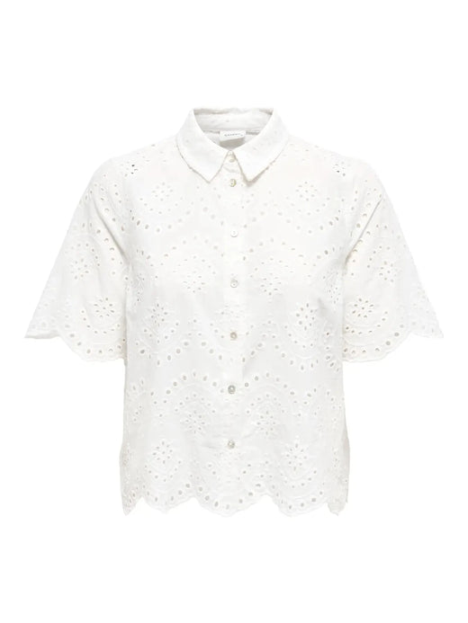 Only - Onlvalais S/S Shirt - 4783195 Cloud Dancer Skjorter 