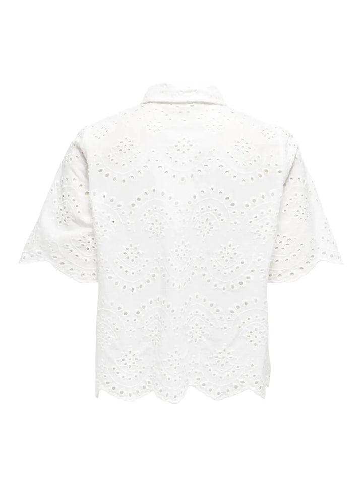 Only - Onlvalais S/S Shirt - 4783195 Cloud Dancer Skjorter 