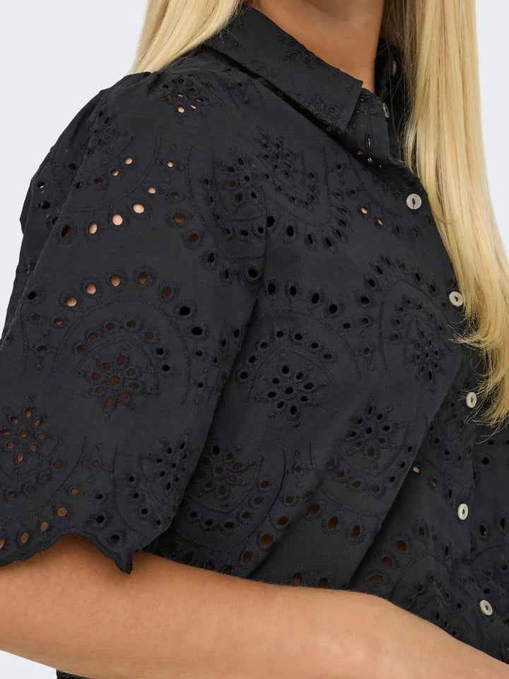 Only - Onlvalais S/S Shirt - 4840874 Black Skjorter 