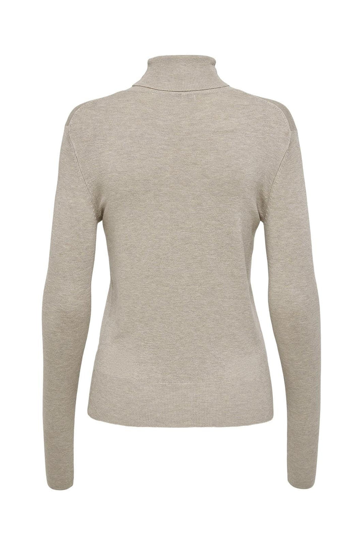 Only - Onlvenice Life Ls Roll Pullover Knt - 3526915 Whitecap Gray Melange