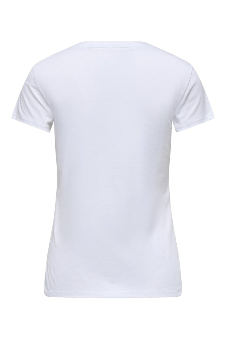 Only - Onlvibe Life S/S Glasses Top Box - 4875398 Bright White Vibe Safari