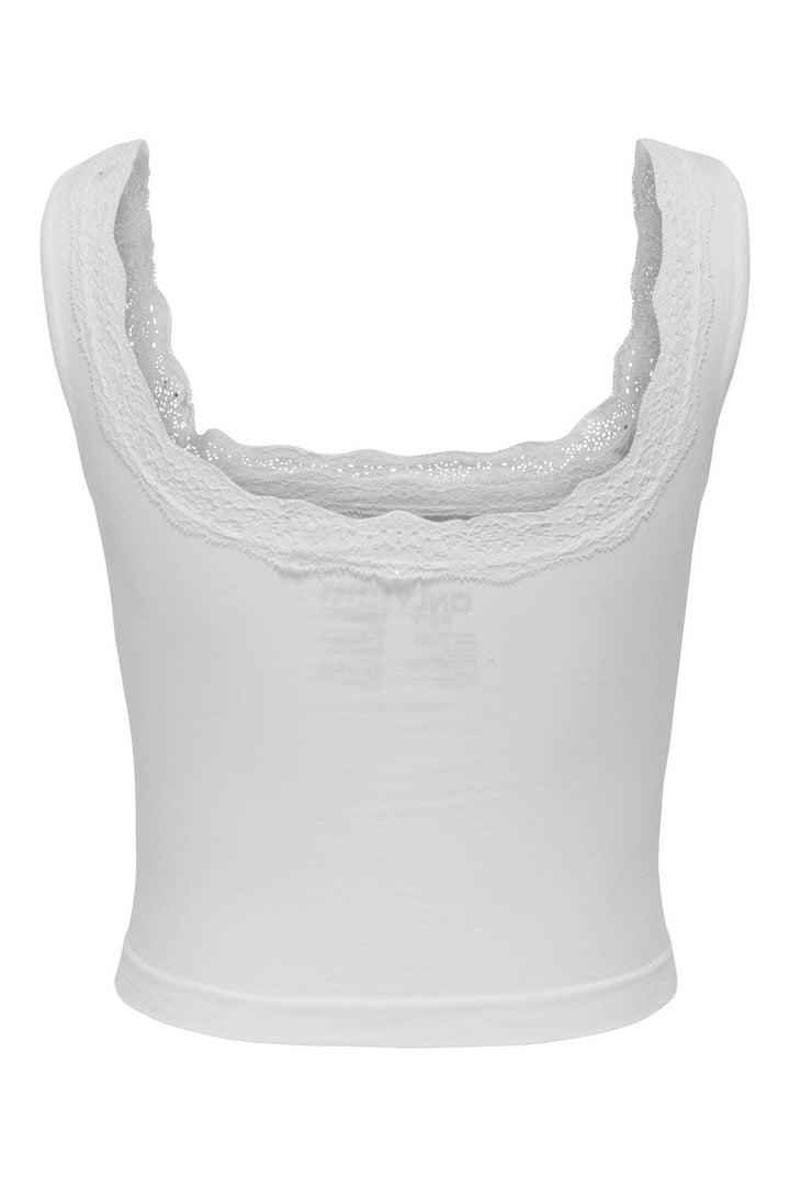 Only - Onlvicky Lace Singlet Square Neck Acc - 4816313 Bright White