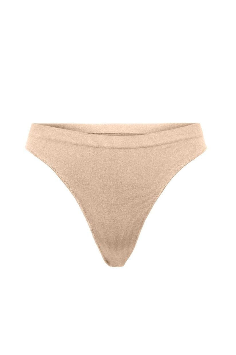 Only - Onlvicky Rib Seamless Thong Acc - 4792326 Peach Taffy
