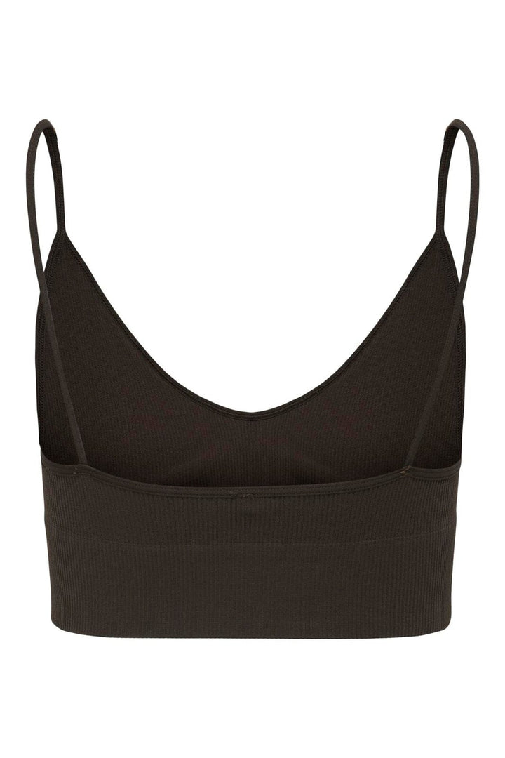 Only - Onlvicky Rib Seamless Vneck Top Acc - 4819326 Seal Brown