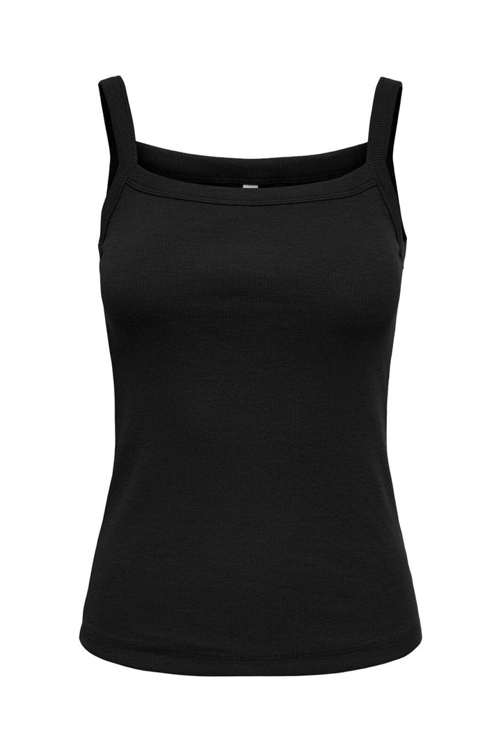 Only - Onlvira S/L Rib Top - 5091985 Black