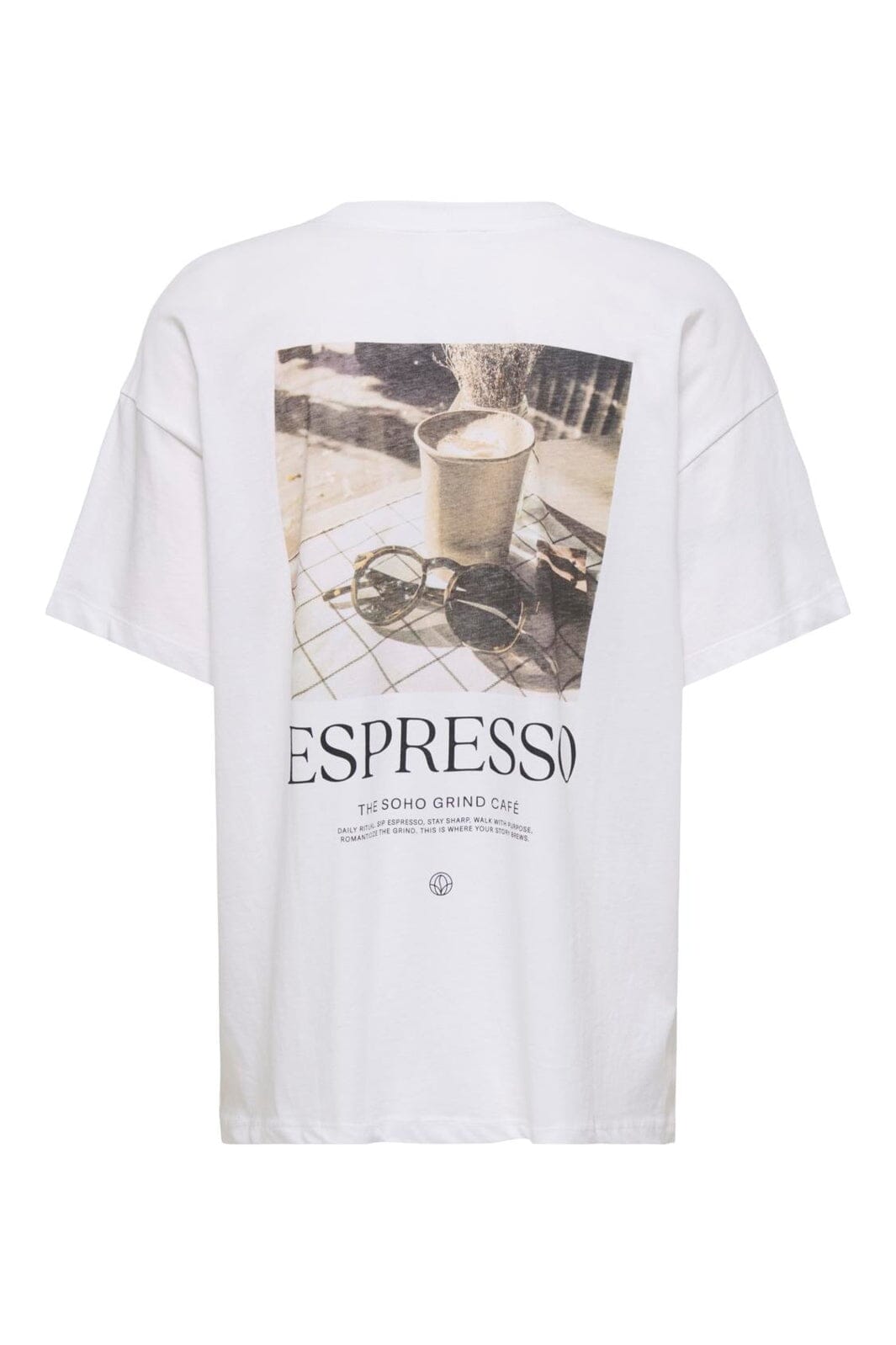 Only - Onlvivvi S/S Lovely Top - 4993436 Bright White Espresso Exotic Roots