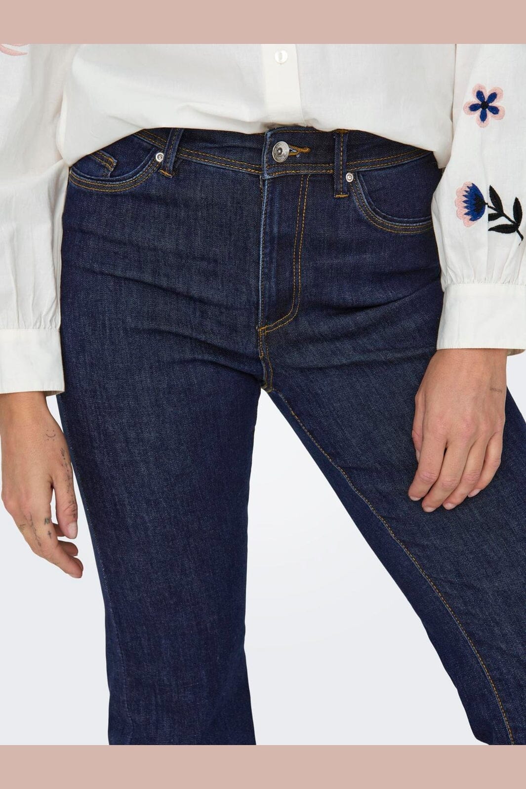 Only - Onlwauw Flared Rinse Gua030 - 3626892 Dark Blue Denim