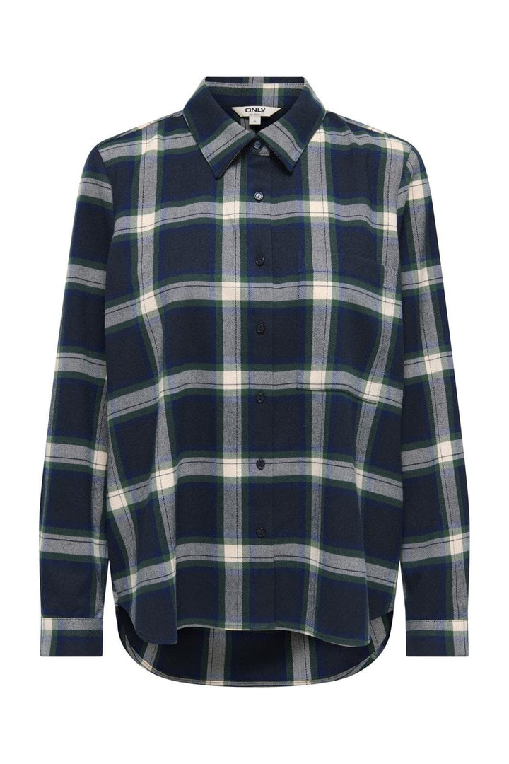 Only - Onlwren Check Shirt - 4970192 Night Sky Checked Fusion