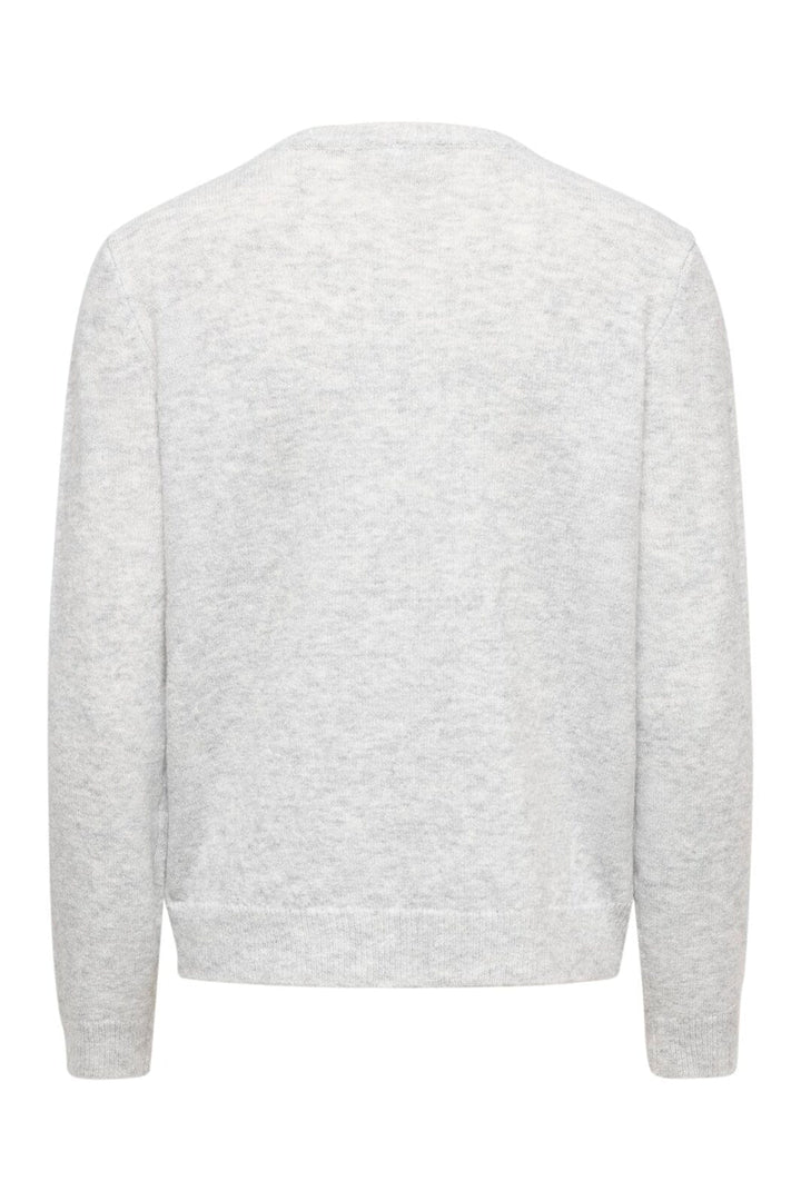 Only - Onlxmas Snowbear Ls O-Neck Knt - 5093916 Light Grey Melange Skibear/Dgm/Scoot/Malt Bal/Birc/Mel
