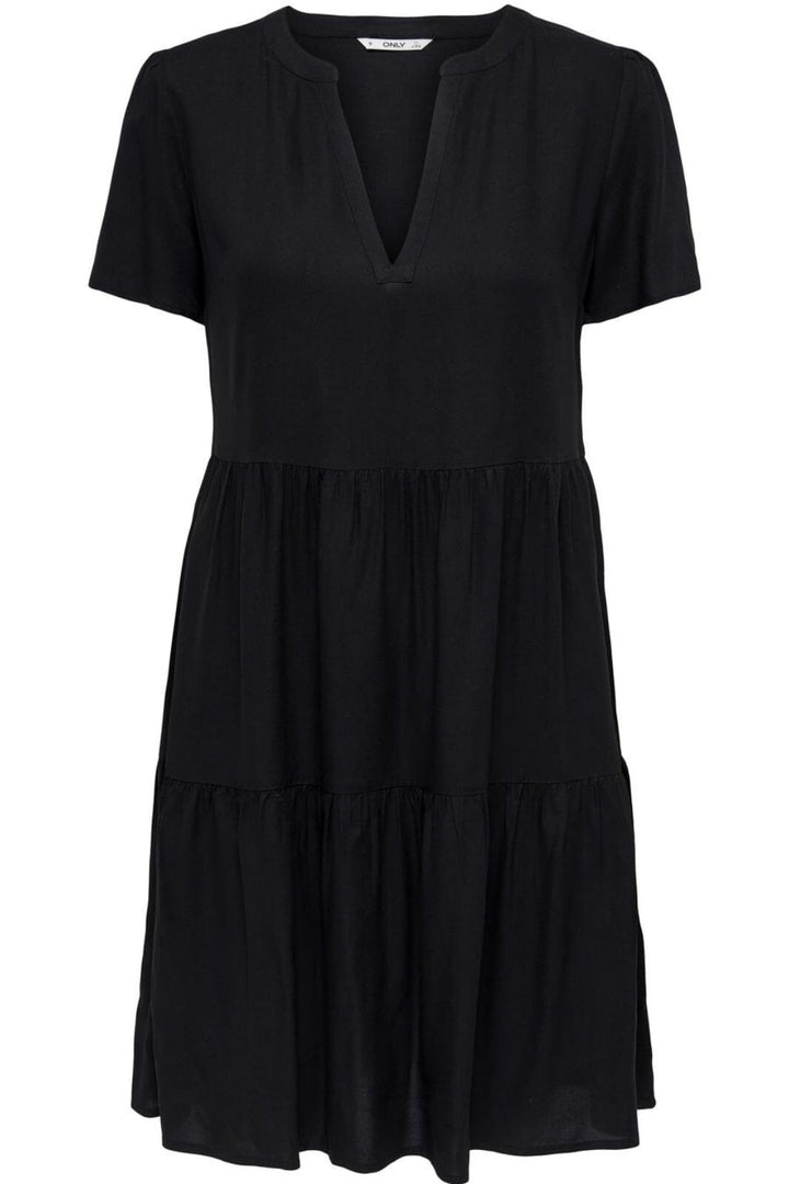 Only - Onlzally Life S/S Thea Dress 15262674 - 3935116 - Black