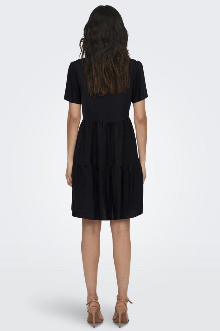 Only - Onlzally Life S/S Thea Dress 15262674 - 3935116 - Black