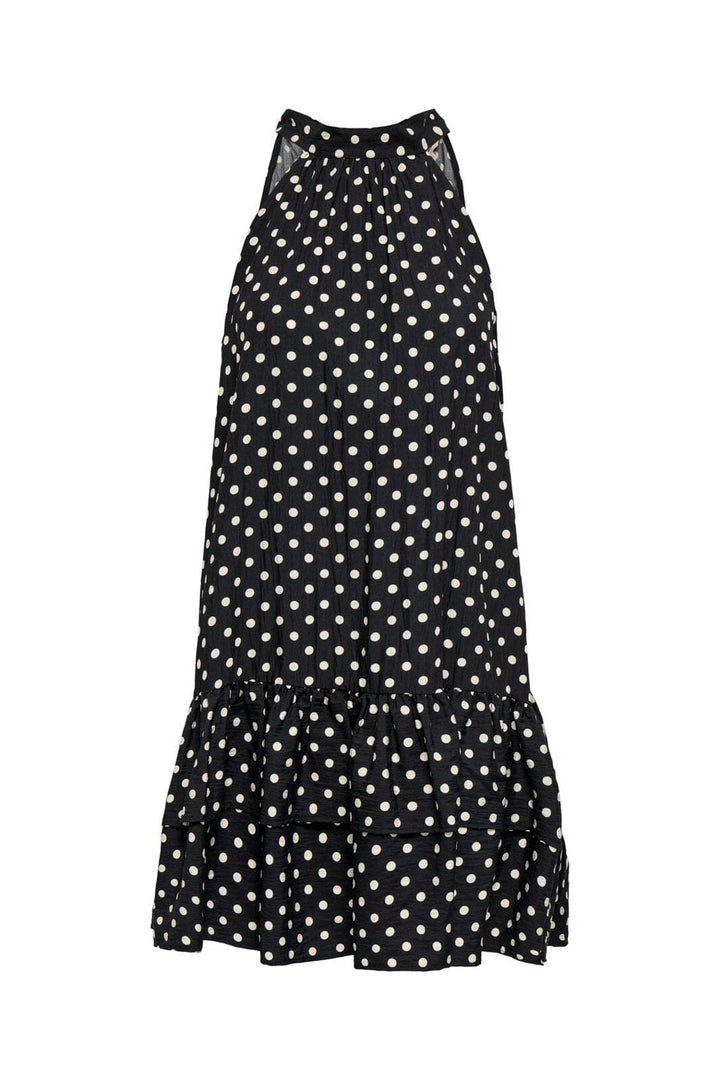 Only - Onlzazie S/L Short Frill Dress - 5140500 Black Sandshell Dot