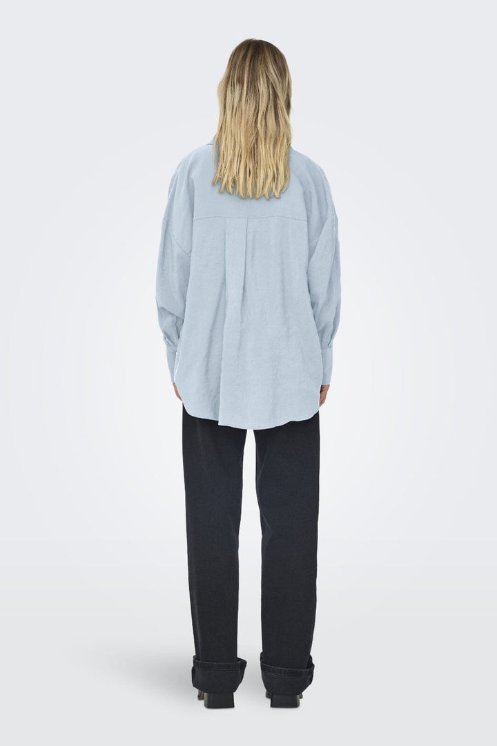 Only - Onlzazima L/S Loose Shirt - 4439493 Chambray Blue