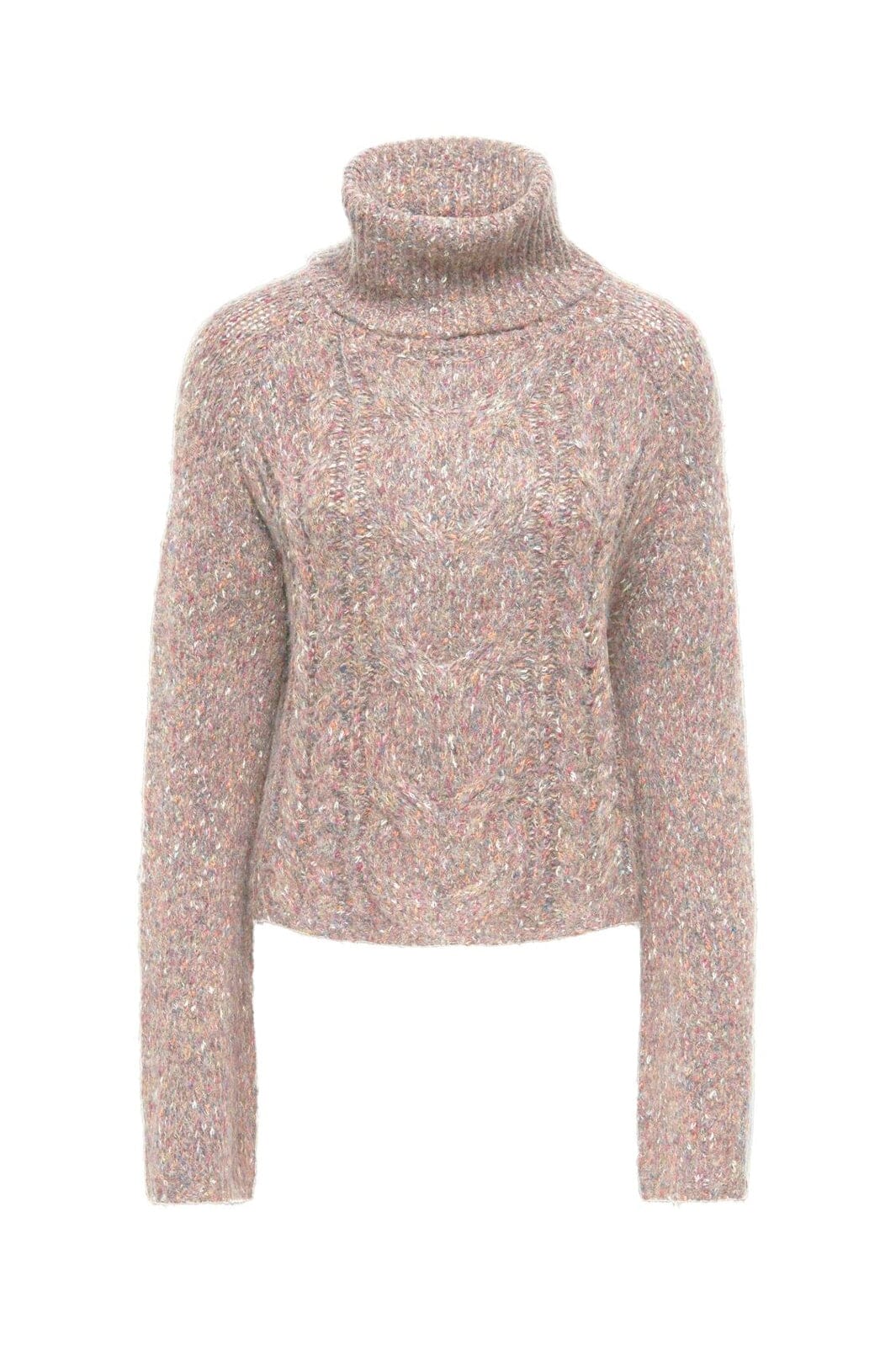 Only - Onlzille Ls Rollneck Cc Knt - 5101043 Cloud Dancer Multi Melange