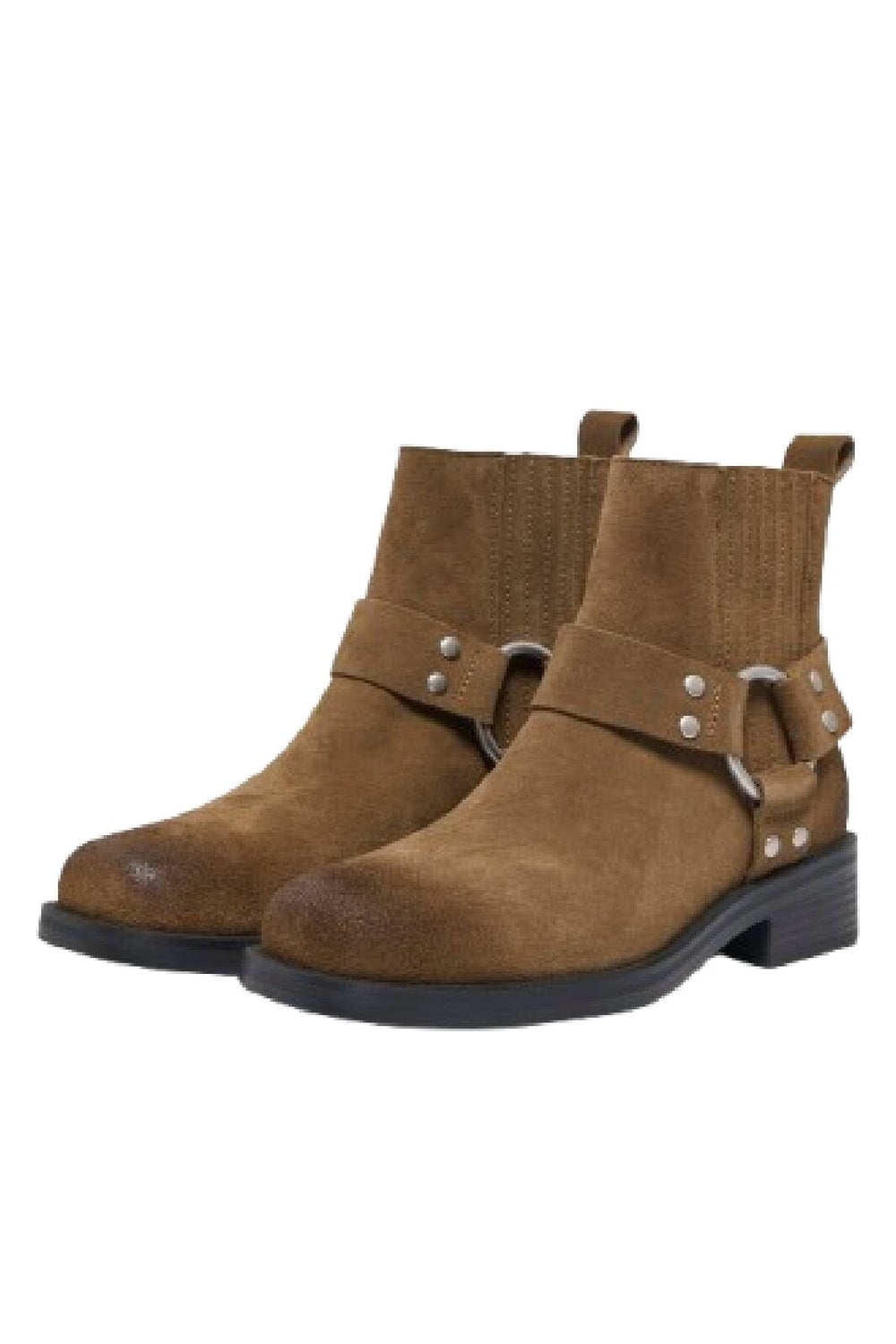 Only Shoes - Onlbax-3 Suede Leather Boot - 4842655 Cognac