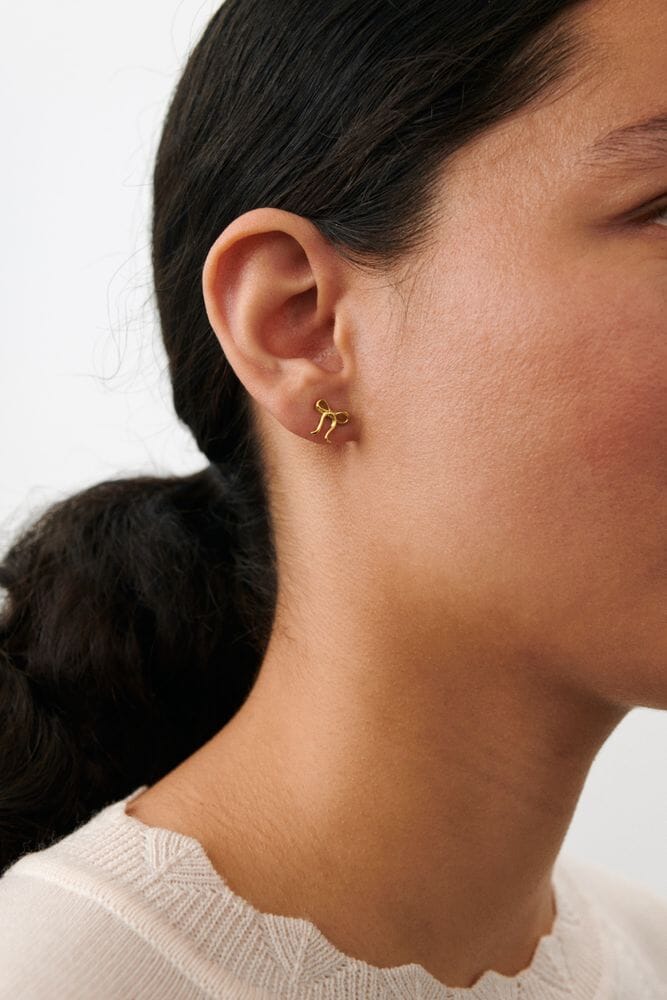 Pernille Corydon - Bow Earsticks e-504-gp - Gold Plated Øreringe 