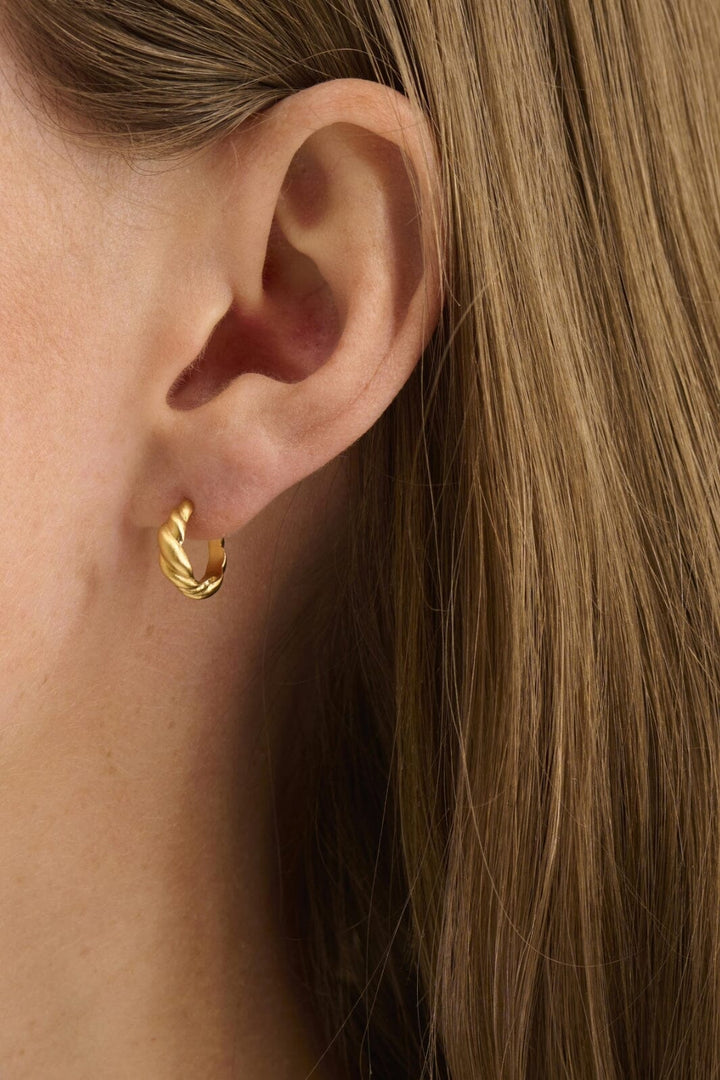 Pernille Corydon Jewellery - Small Hana Øreringes Size 12 Mm - Gold Plated Øreringe 