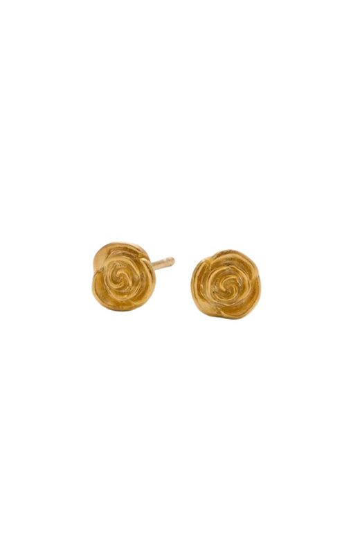 Pernille Corydon Jewellery - Small Rose Earsticks e-535-gp - Gold Plated Recycled Sterling Silver Øreringe 