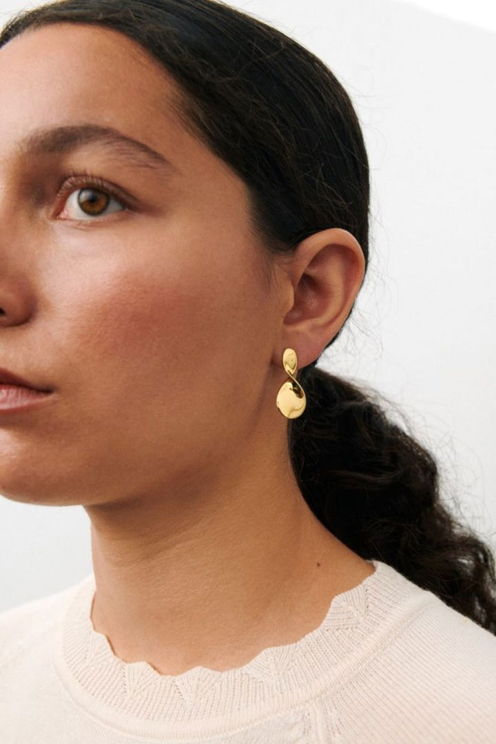 Pernille Corydon - Small La Pausa Earrings e-747-gp - Gold Plated