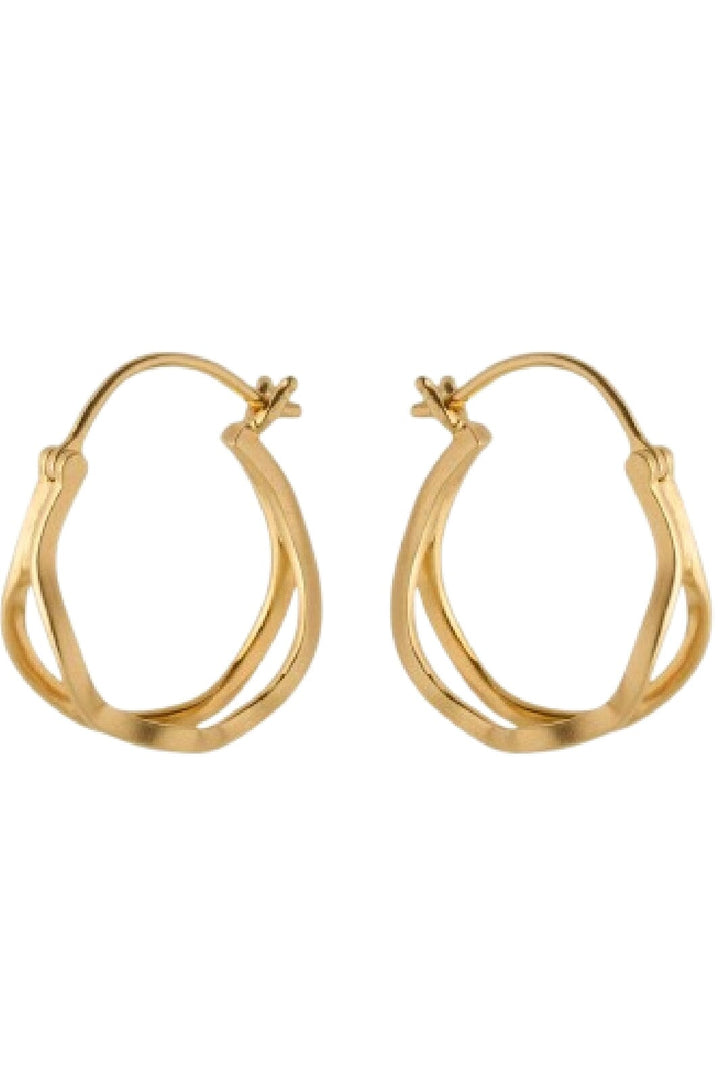 Pernille Corydon - Stream Hoops e-459-gp - Gold Plated