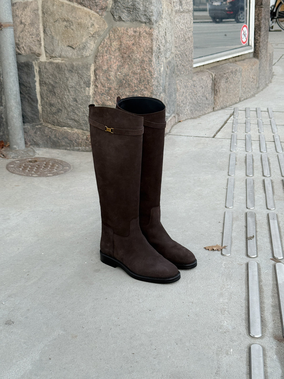 Phenumb Copenhagen - Equestra Long S Suede PB-D11-EQUES-S - Noir Cacao Støvler 
