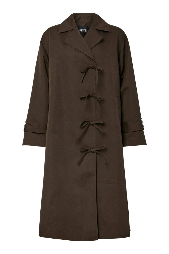 Pieces - Pcagnes Ls Tie Trenchcoat Pp - 4936785 Delicioso Frakker 